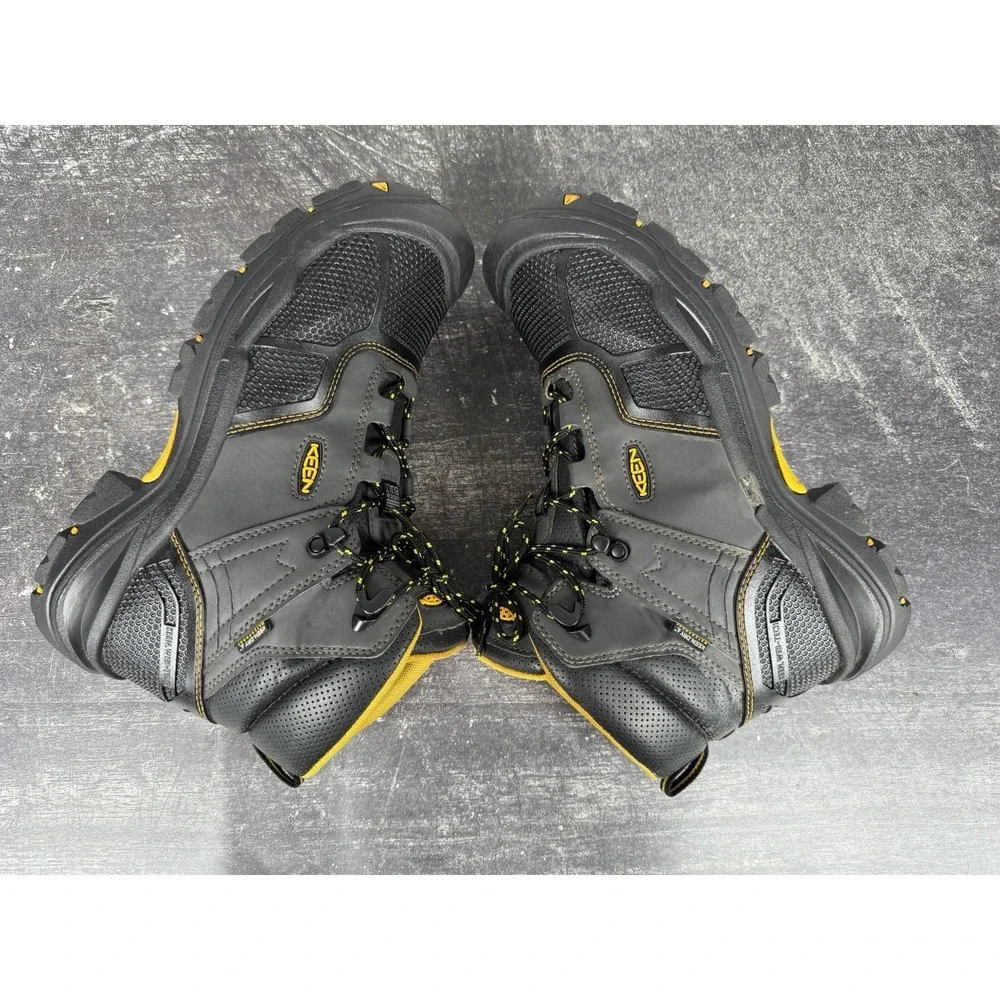 KEEN Utility Men's Logandale Mid Steel Toe WP Work Shoe Raven/Black Size 12 D